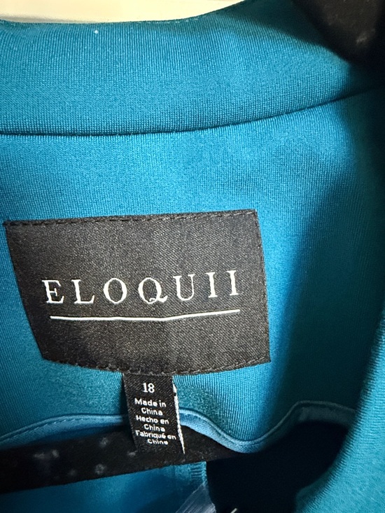 Eloquii The Ultimate Stretch Teal Single-Button Blazer Sz 18 - Picture 8 of 12
